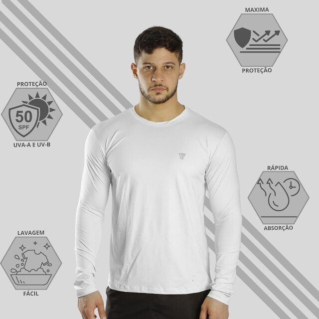 Camisa Manga Longa Masculina Proteção Solar +50 Segunda Pele