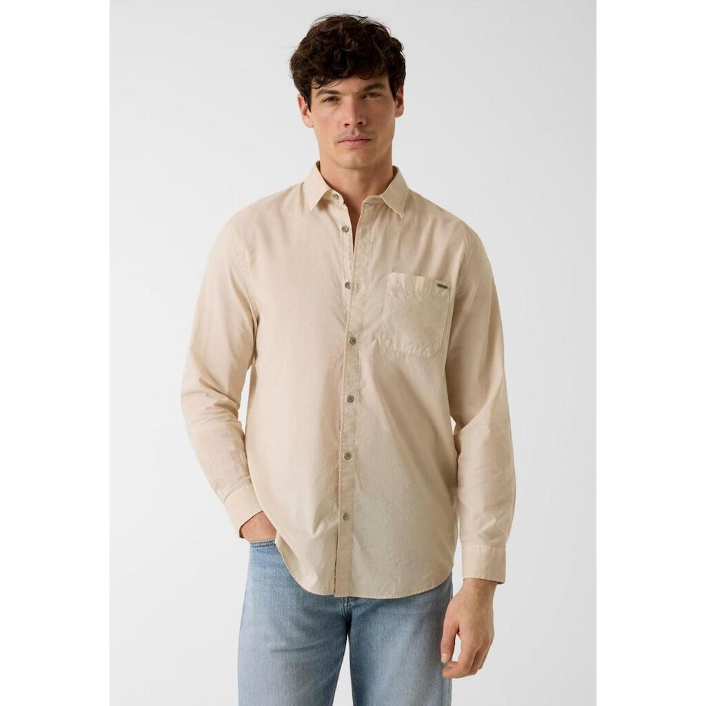 Camisa Manga Longa Voil Eco Bege