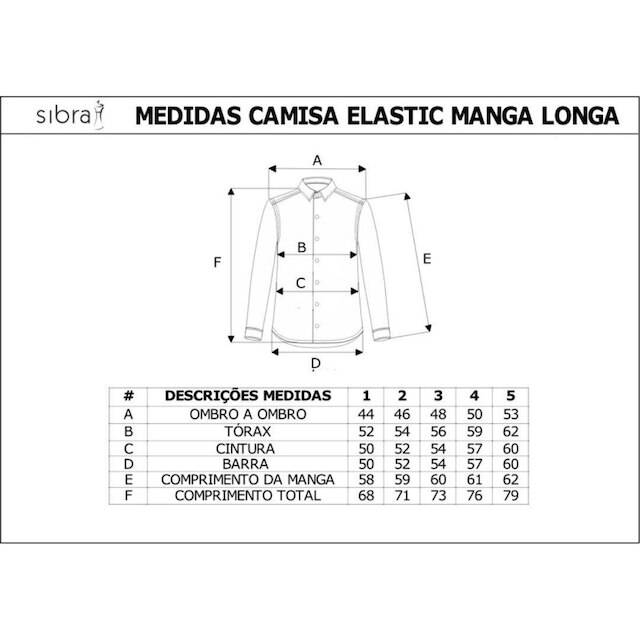 Camisa Masc. Slim Fit Elastic Tech Comfort Sibra ML4422S