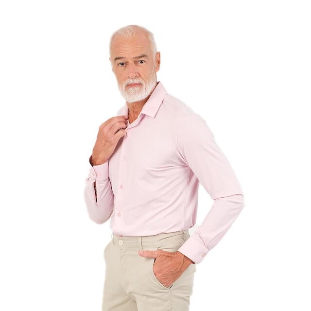 Camisa Masc. Slim Fit Elastic Tech Comfort Sibra ML4422S