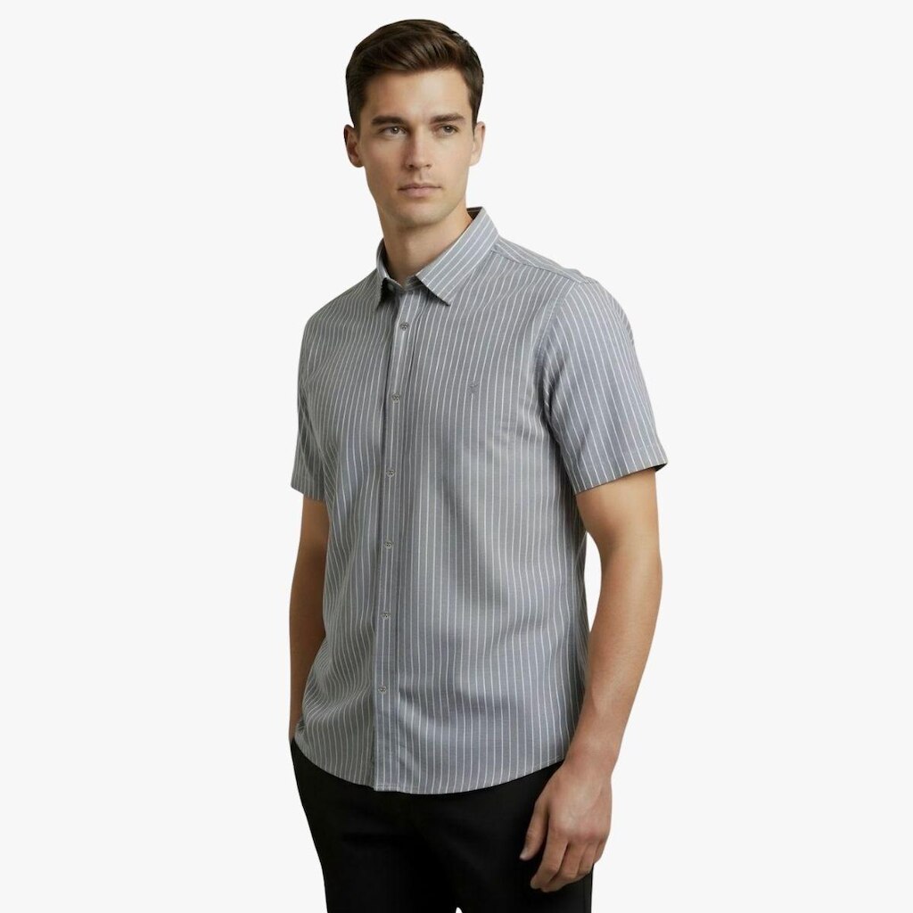 Camisa Masculina Algodão Egípcio Manga Curta Medson