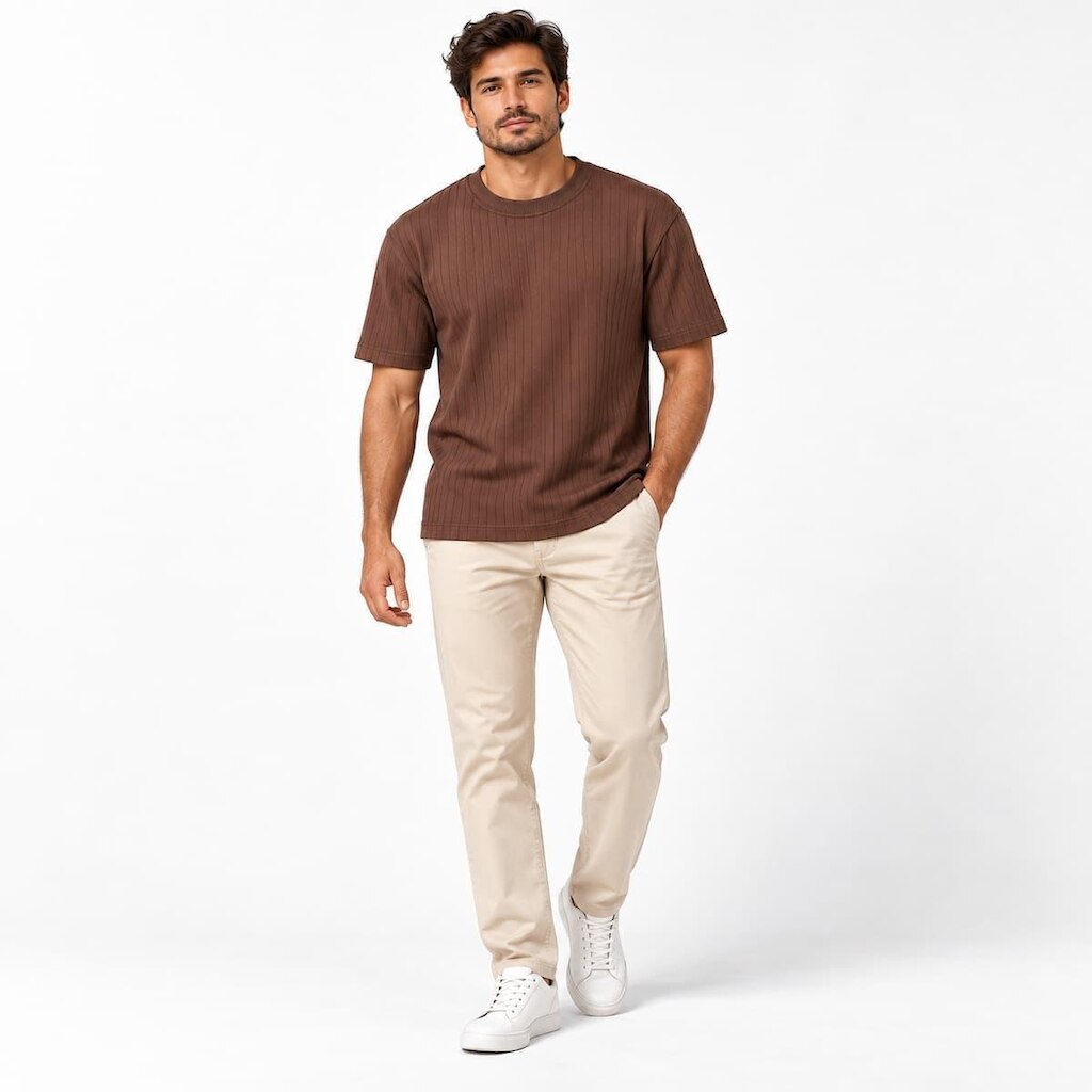 Camisa Masculina Canelada Elemento Zero Elegância Casual 02.127.0016