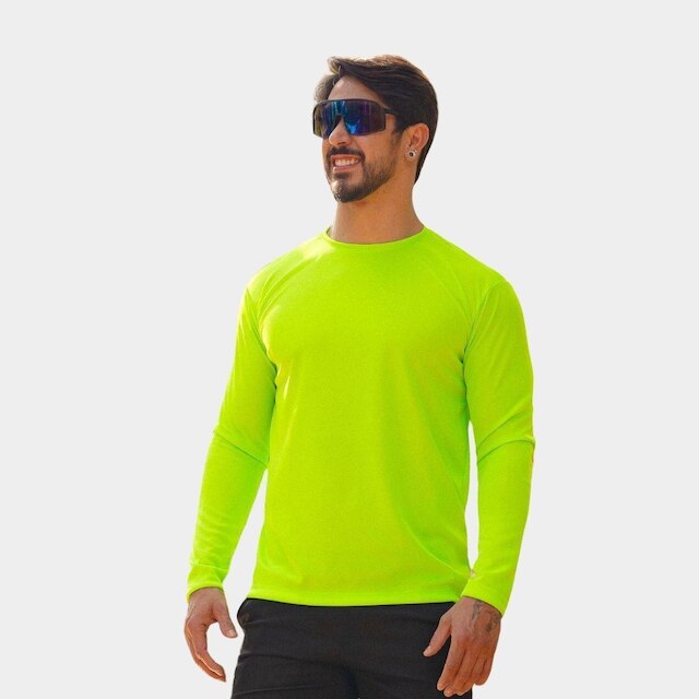 Camisa Masculina com Proteção UV 50+ Manga Longa Poliéster TR4