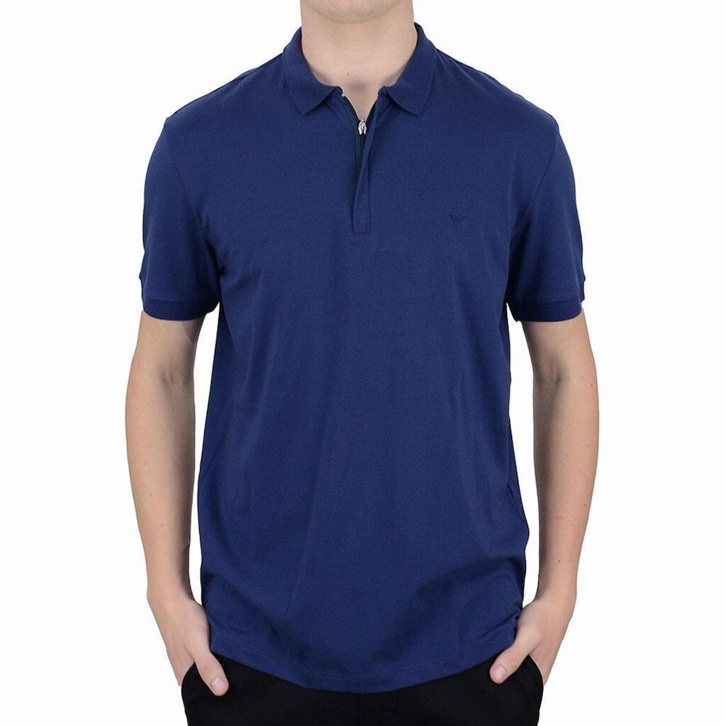 Camisa Masculina Docthos Gola Polo Slim Azul - 9766