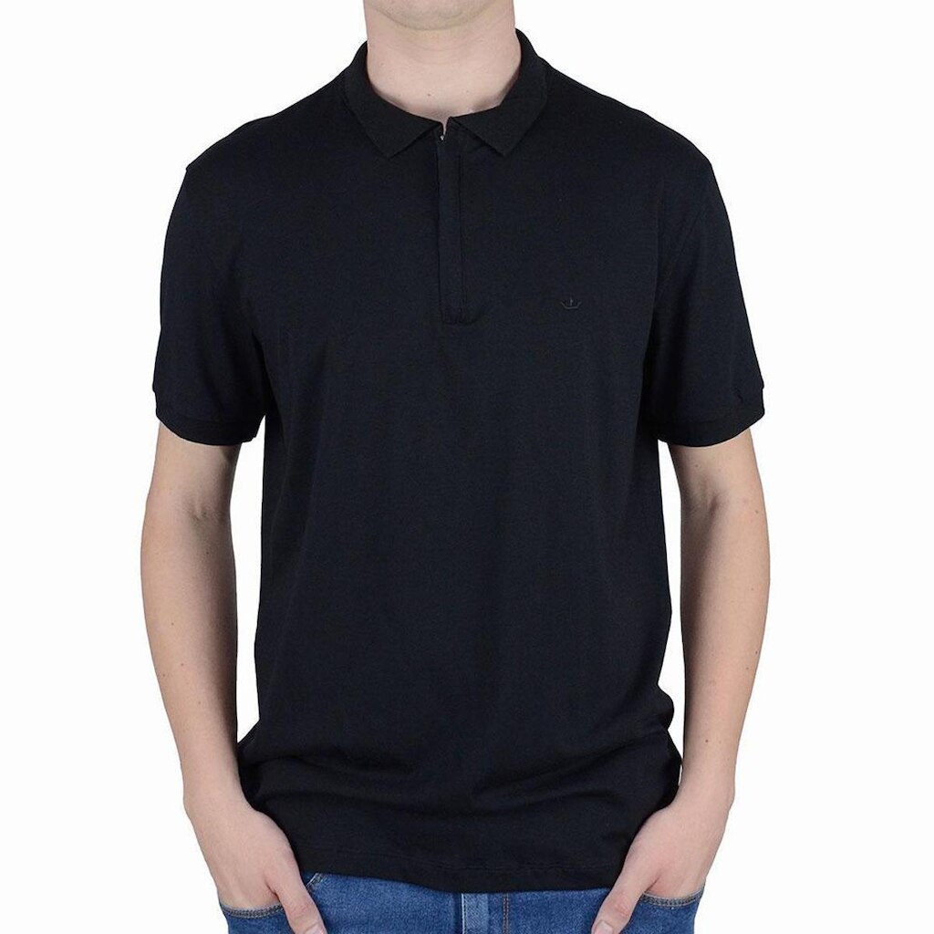 Camisa Masculina Docthos Gola Polo Slim Preta - 9766