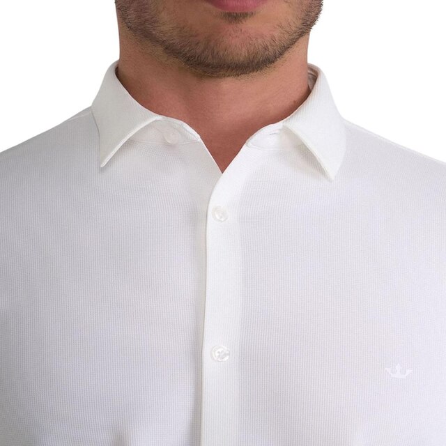 Camisa Masculina Docthos ML Slim Tech Branca - 6054