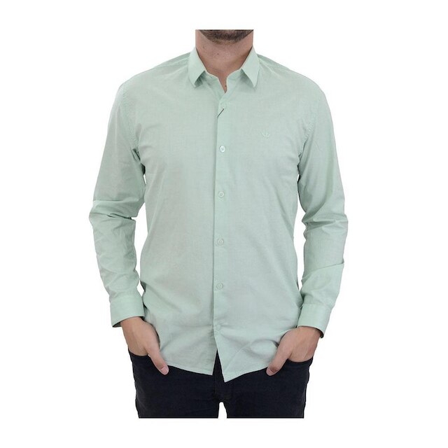Camisa Masculina Docthos Slim Verde Claro - 249840