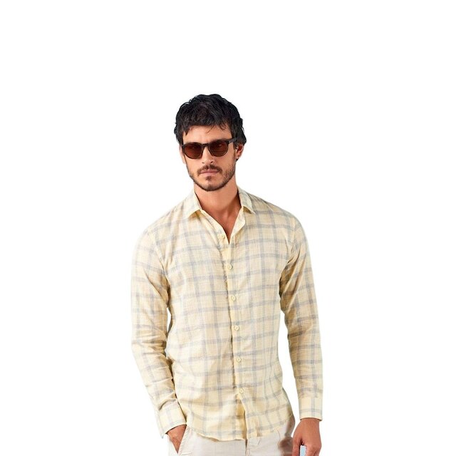 Camisa Masculina Eleven Hame Mescla Manga Longa Amarelo GG