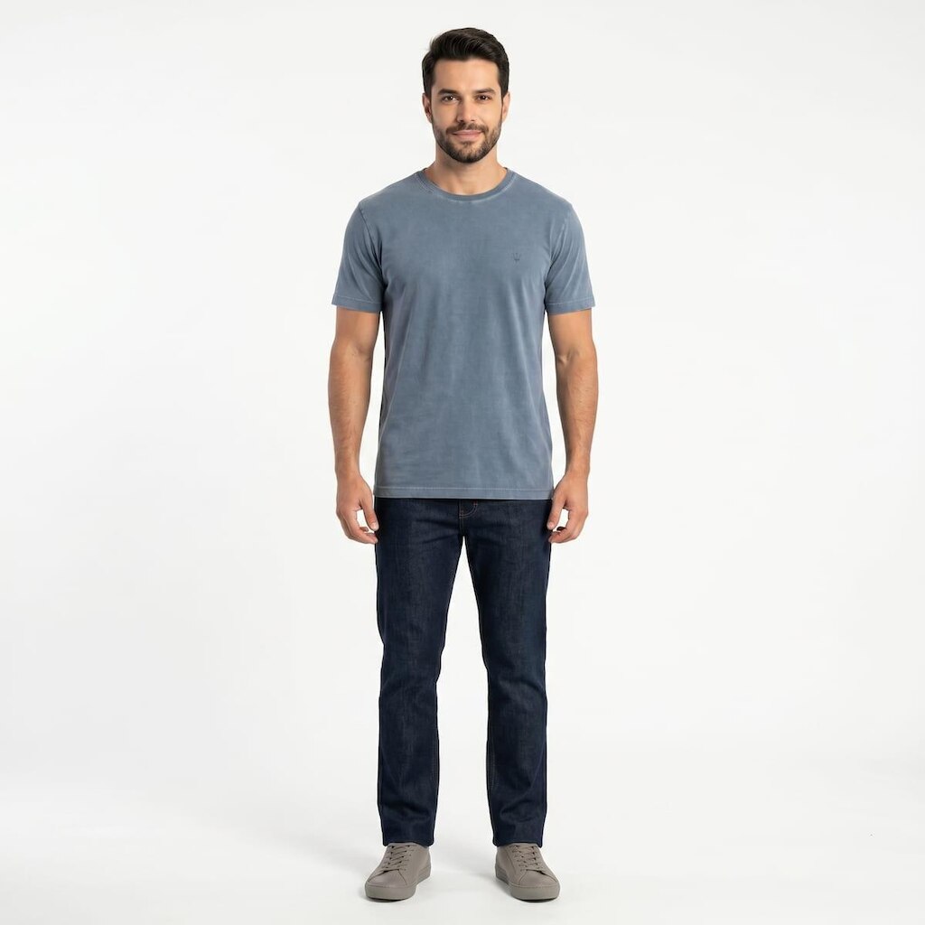 Camisa Masculina Estonada Premium 100% Algodão Básica 01.100.1020