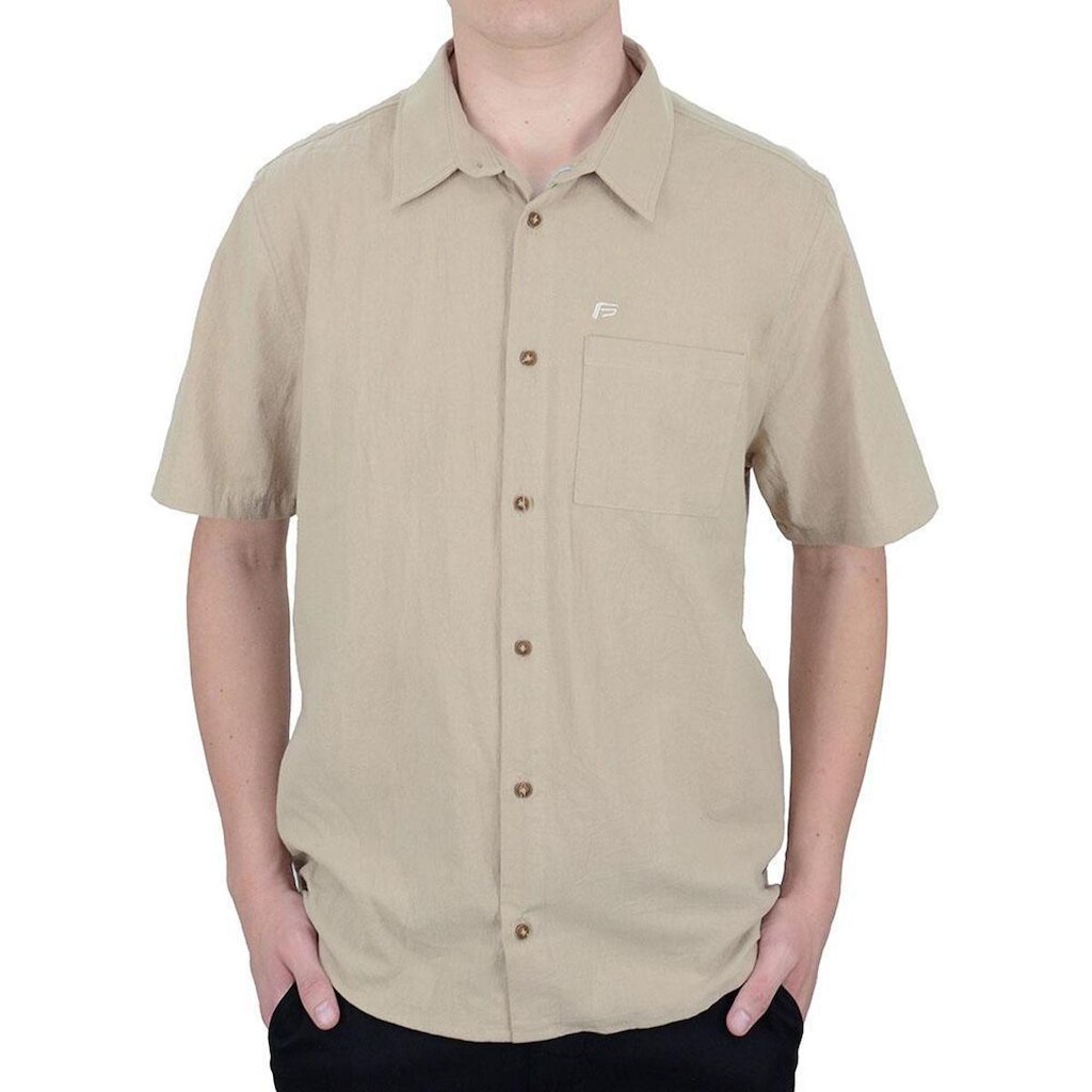 Camisa Masculina Freesurf MC Shell Cáqui - 1105