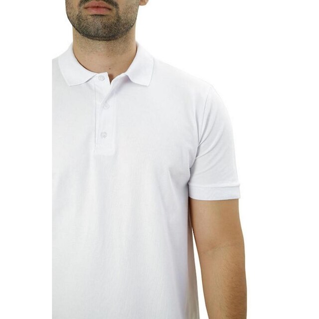 Camisa Masculina Gola Polo Ixória Branca Piquet Elastano Pima