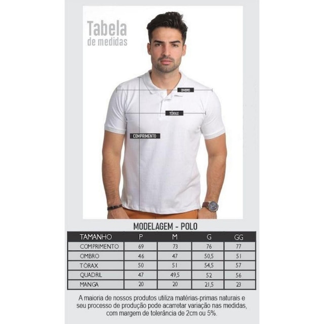 Camisa Masculina Gola Polo Ixória Branca Piquet Elastano Pima