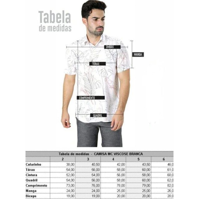 Camisa Masculina Ixória Manga C. Viscose Floral Coqueiros