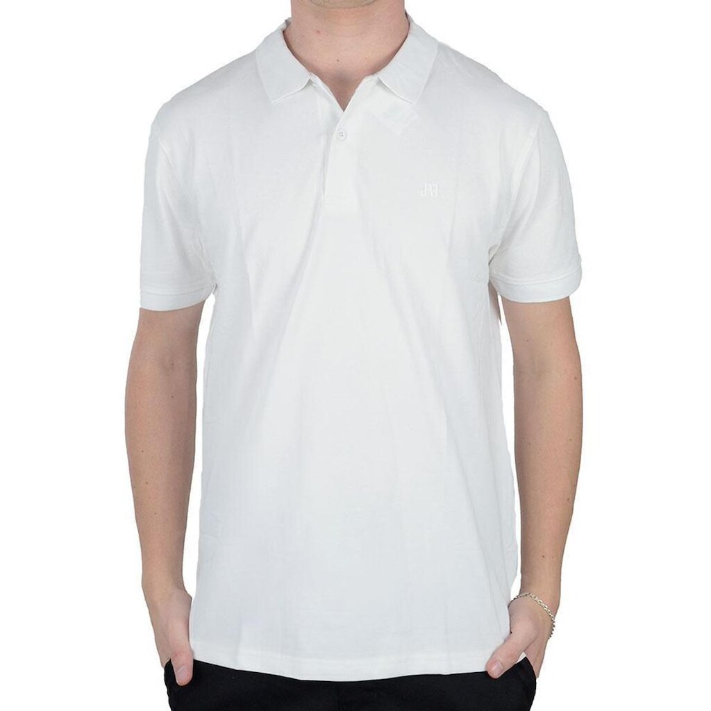 Camisa Masculina JAB Gola Polo Piquet Branca - 08P0
