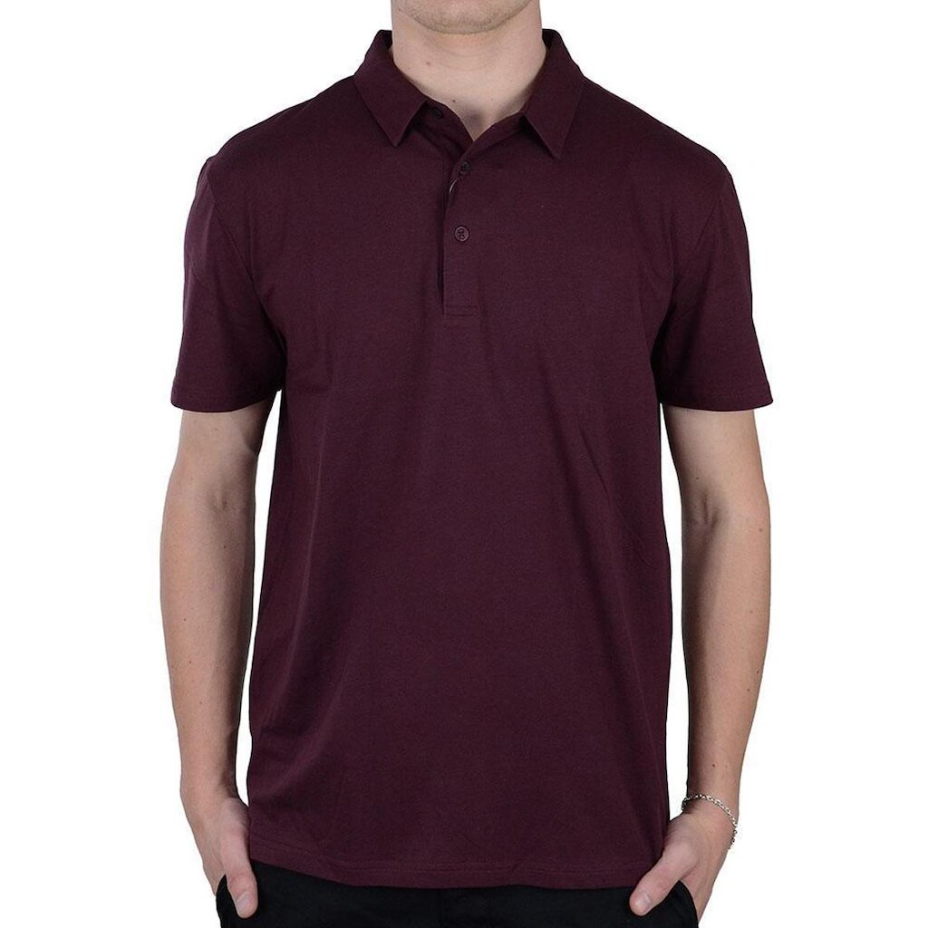 Camisa Masculina JAB Gola Premium Knit Flex Bordô - 16P002