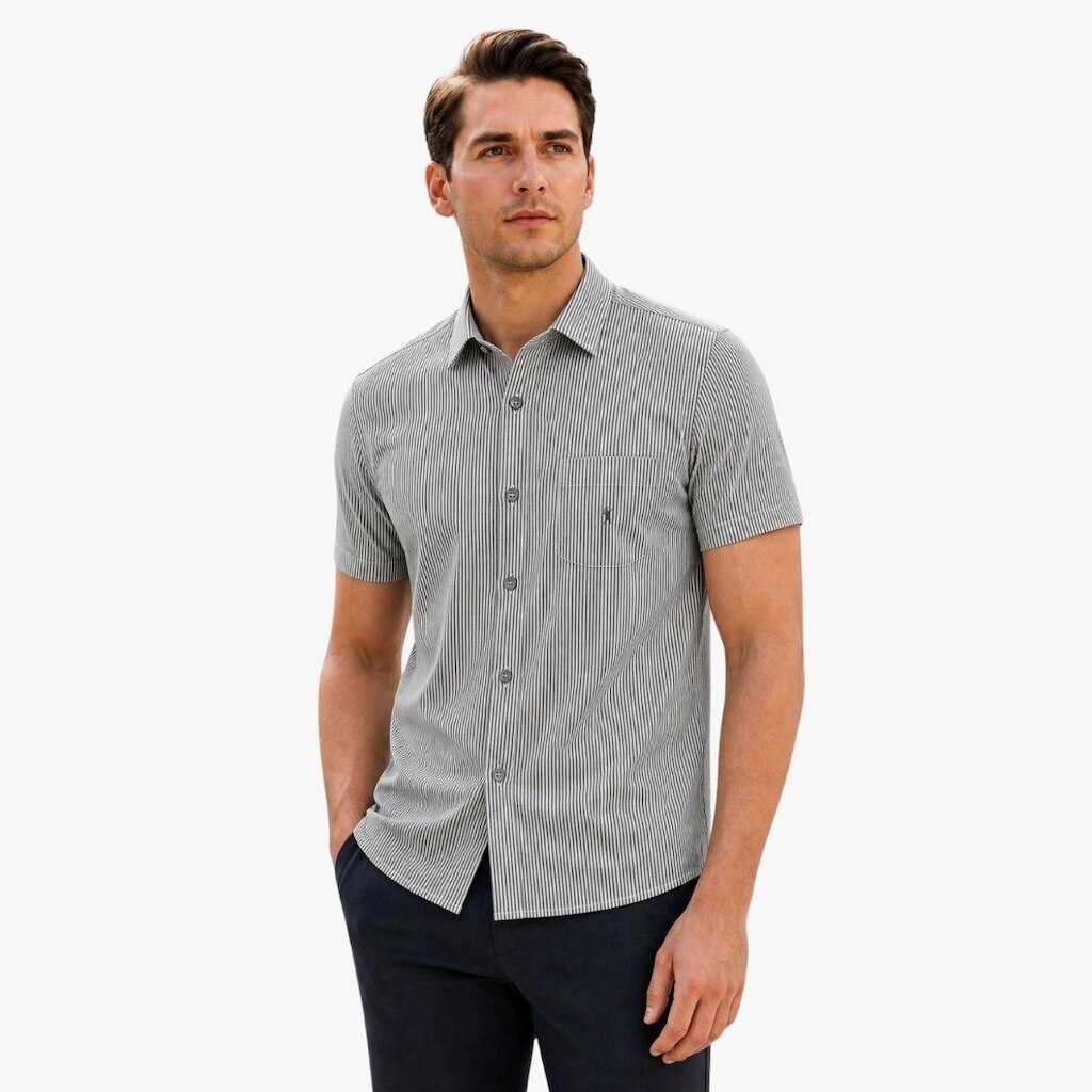 Camisa Masculina Luxo Casual Algodão Egípcio Medson