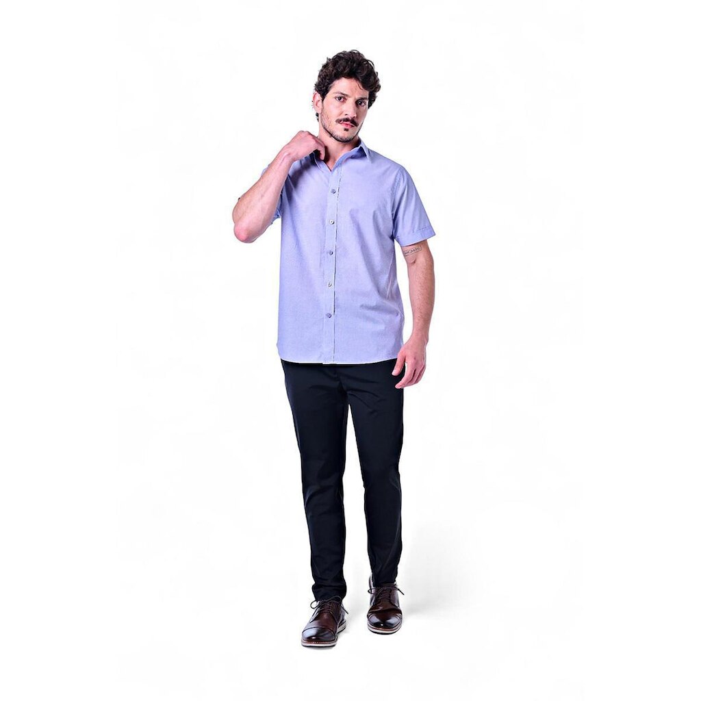 Camisa Masculina Manga Curta Algodão