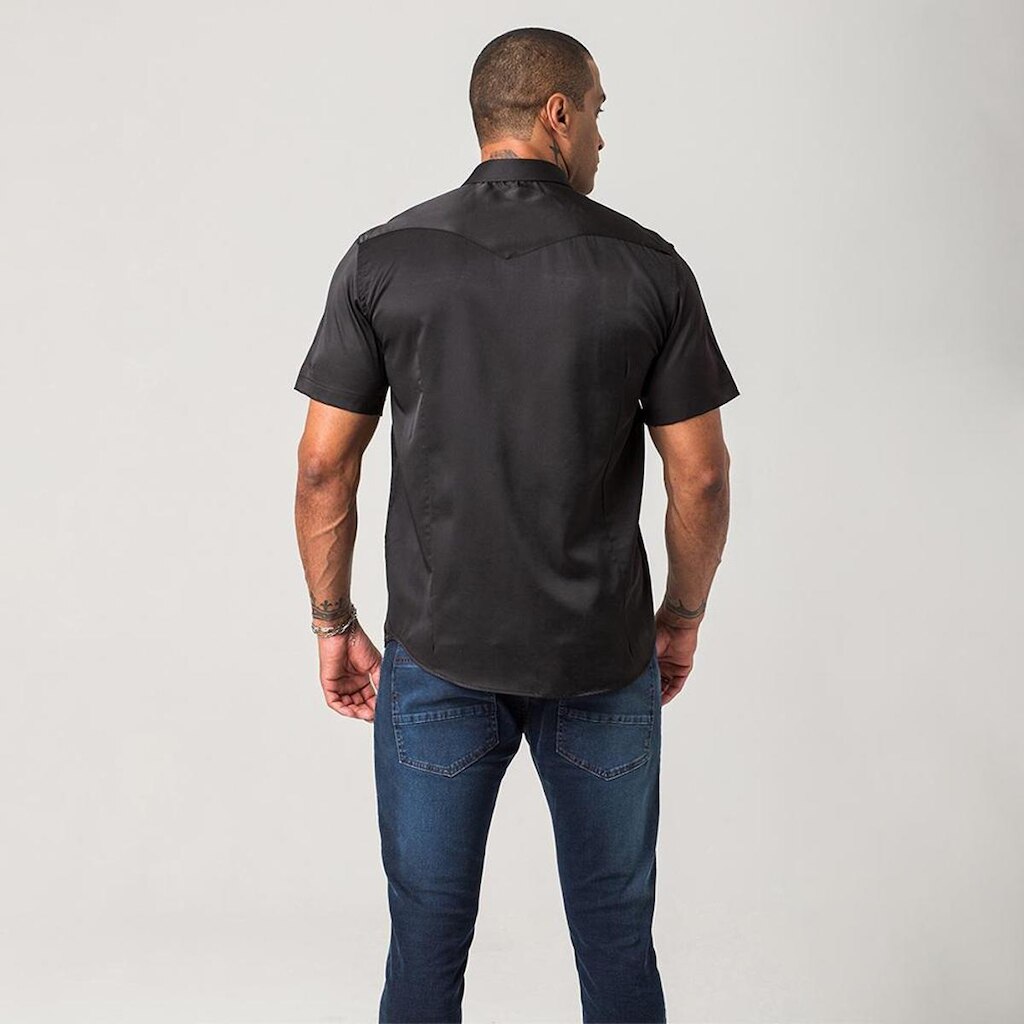 Camisa Masculina Manga Curta Botões Zune