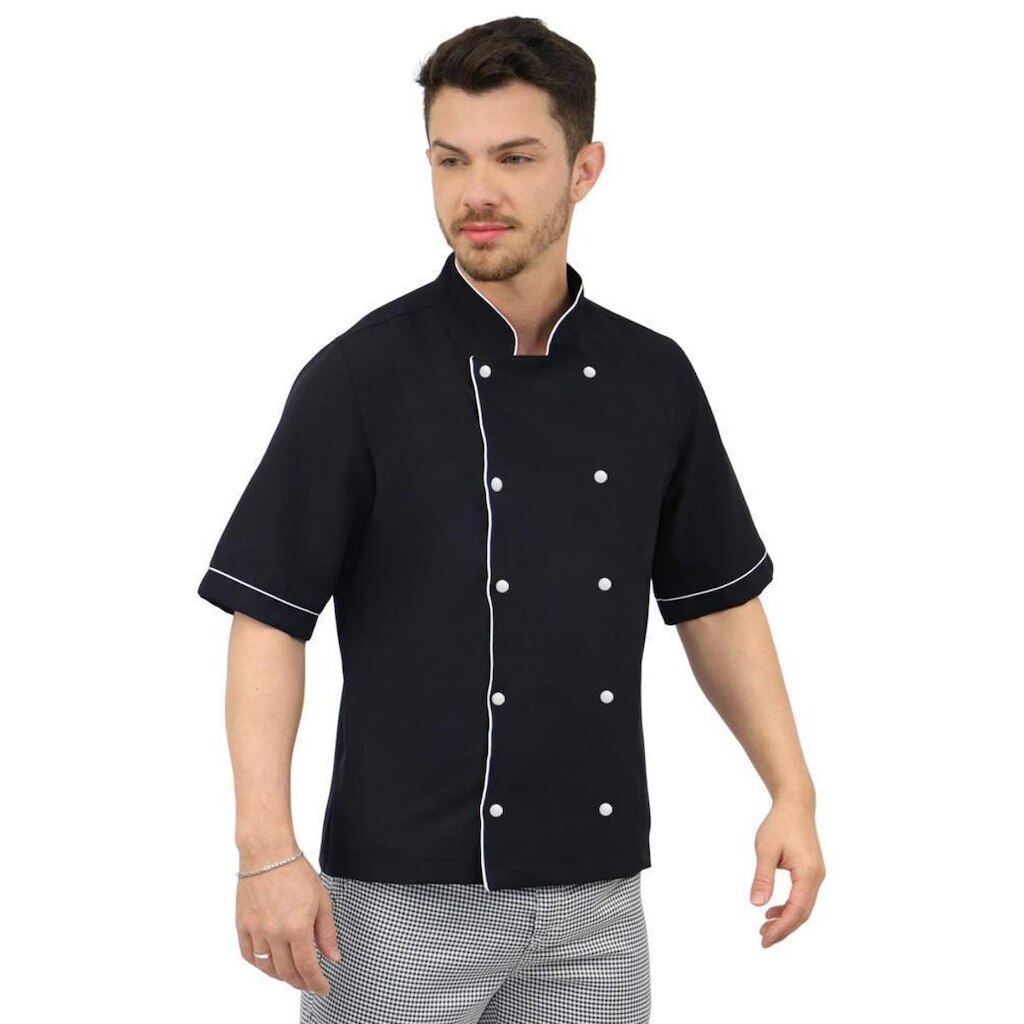 Camisa Masculina Manga Curta com Botão de pressão