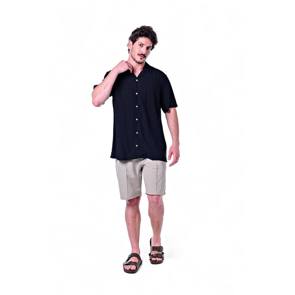 Camisa Masculina Manga Curta Gola Hawaii