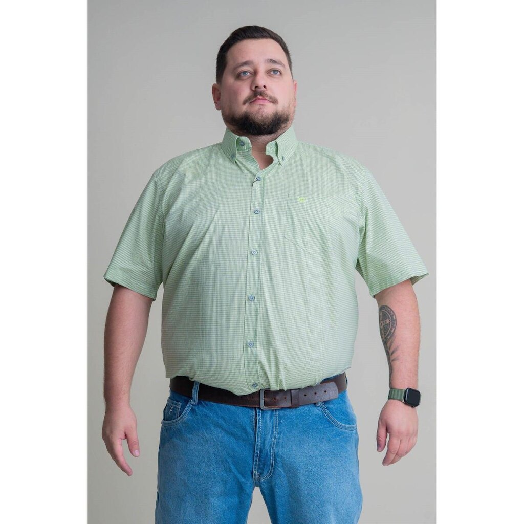 CAMISA MASCULINA MANGA CURTA TEXAS FARM - CAC767 - DO G3 AO G4 - XADREZ