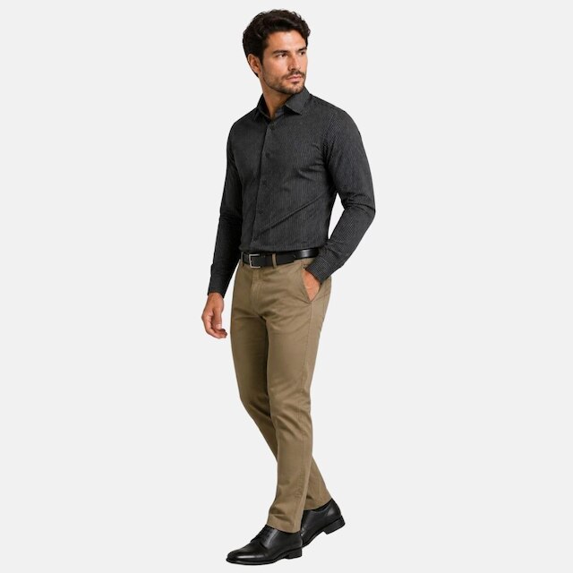 Camisa Masculina Manga Longa Alto Padrão Algodão Egípcio Medson