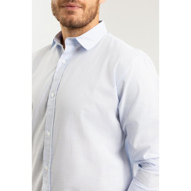 Camisa Masculina Manga Longa em Algodão com Botões Dialogo