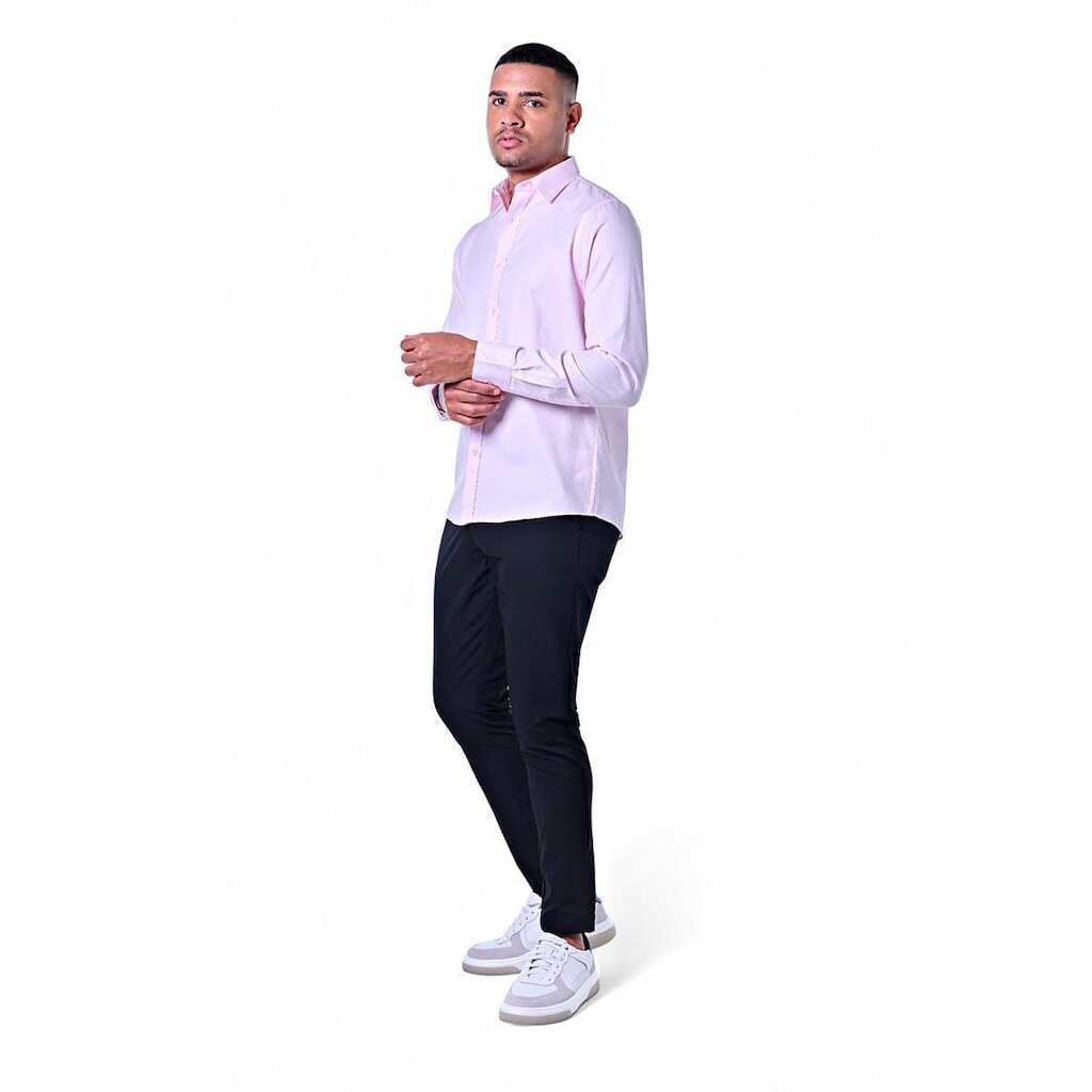 Camisa Masculina Manga Longa Espinha Peixe