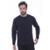 Camisa Masculina Manga Longa Lisa Cor Cinza - Preto