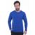 Camisa Masculina Manga Longa Lisa Cor Cinza - Azul