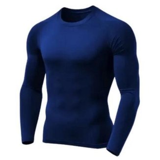 Camisa Masculina Manga Longa Malha Fria Térmica Segunda Pele cor:;Tamanho:P