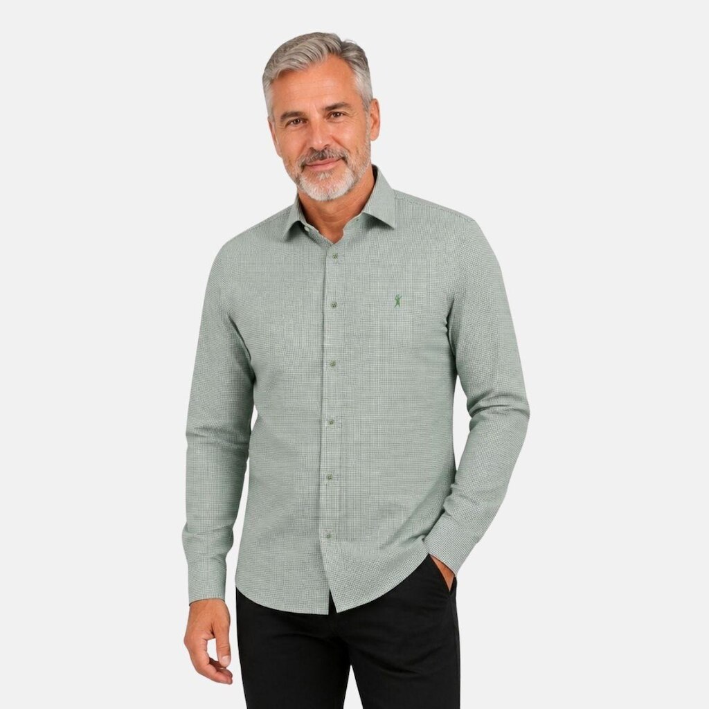 Camisa Masculina Manga Longa Tecido Premium Algodão Egípcio Medson