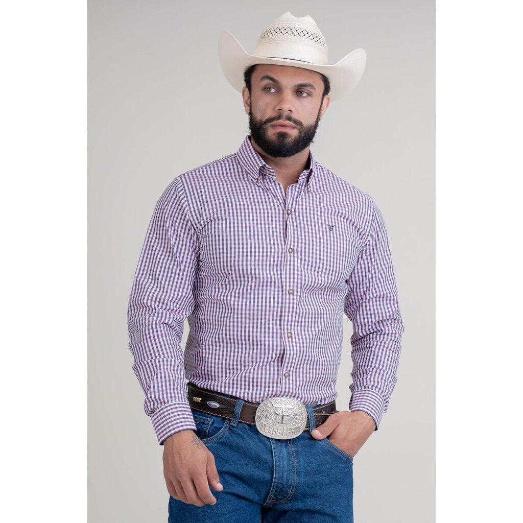 CAMISA MASCULINA MANGA LONGA TEXAS FARM - SELECT - CAL525 - XADREZ