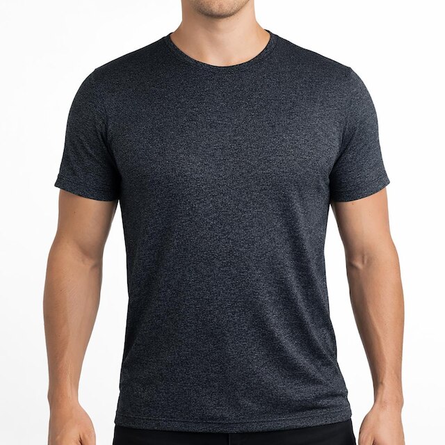 Camisa Masculina Mescla Confortável Algodão Alta Qualidade Casual