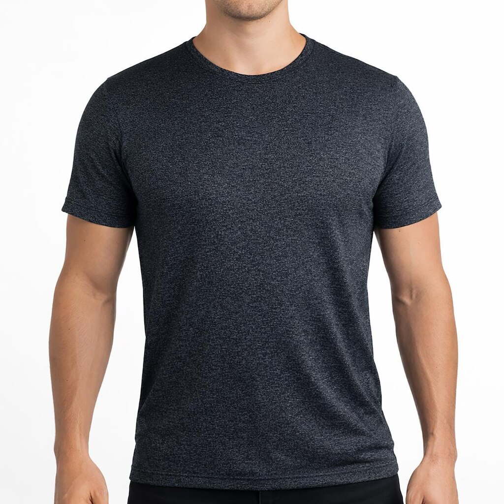 Camisa Masculina Mescla Confortável Algodão Alta Qualidade Casual