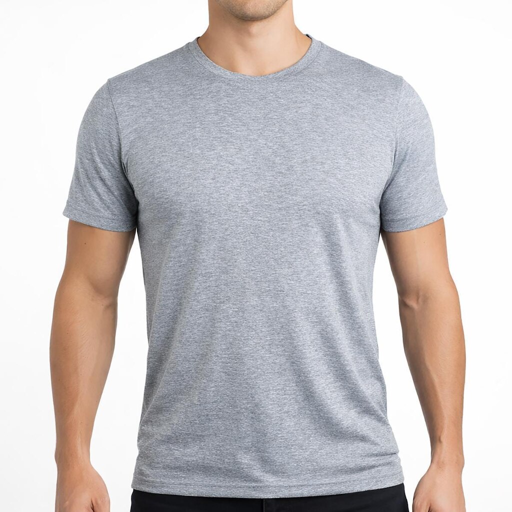 Camisa Masculina Mescla Confortável Algodão Alta Qualidade Casual