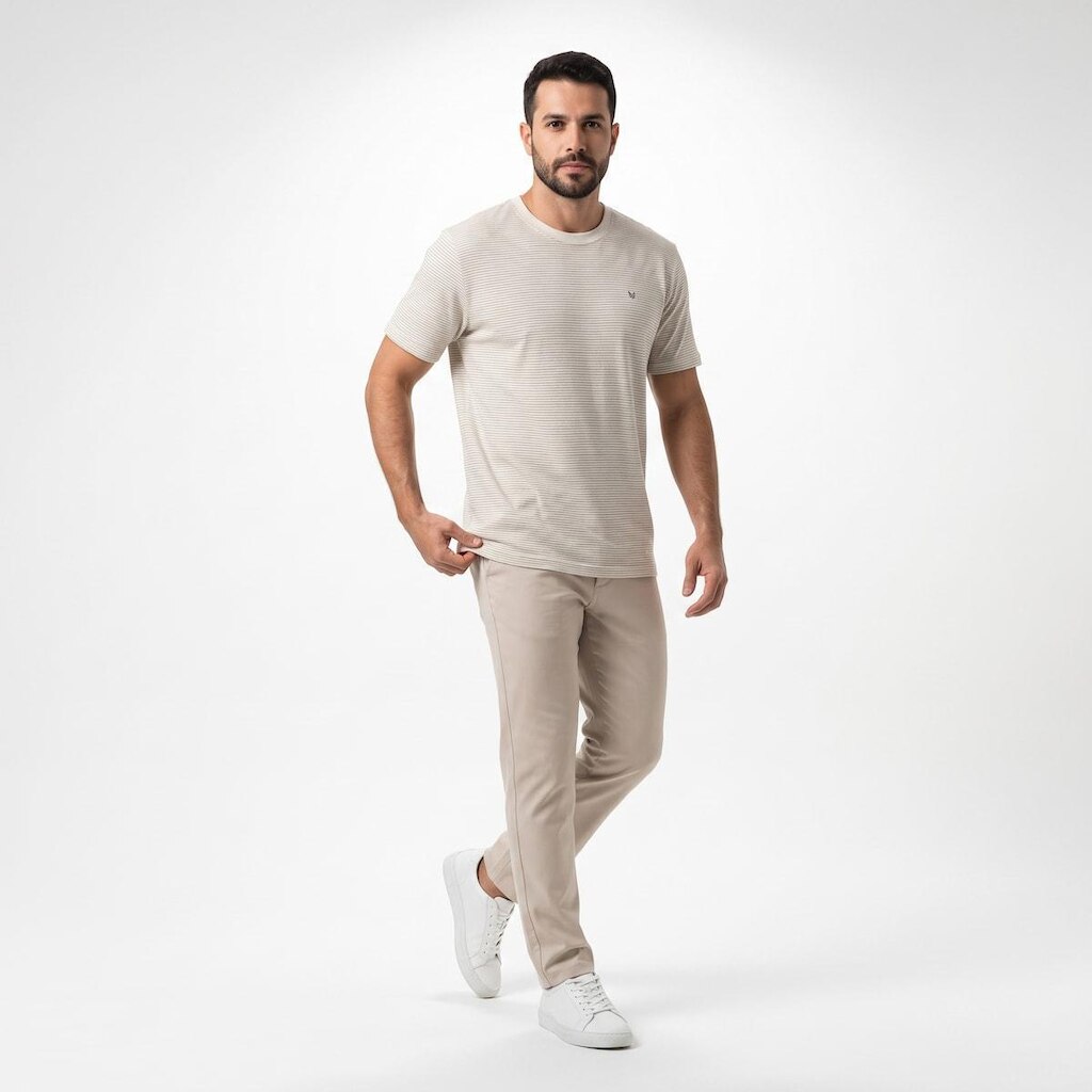 Camisa Masculina MMT Bege 583344