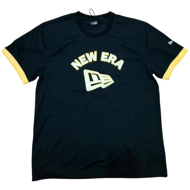 CAMISA MASCULINA NEW ERA JERSEY PRETA AMARELA