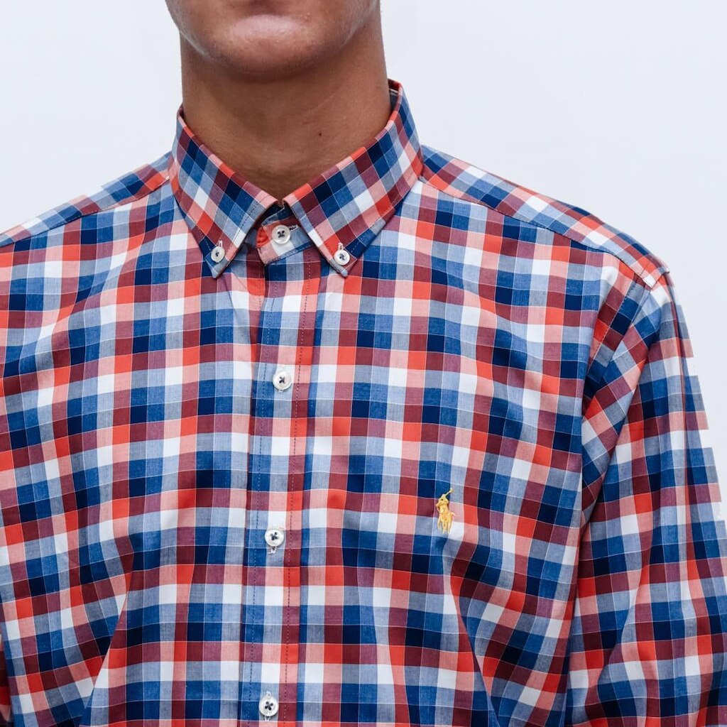 Camisa Masculina Ralph Lauren Manga Longa Xadrez