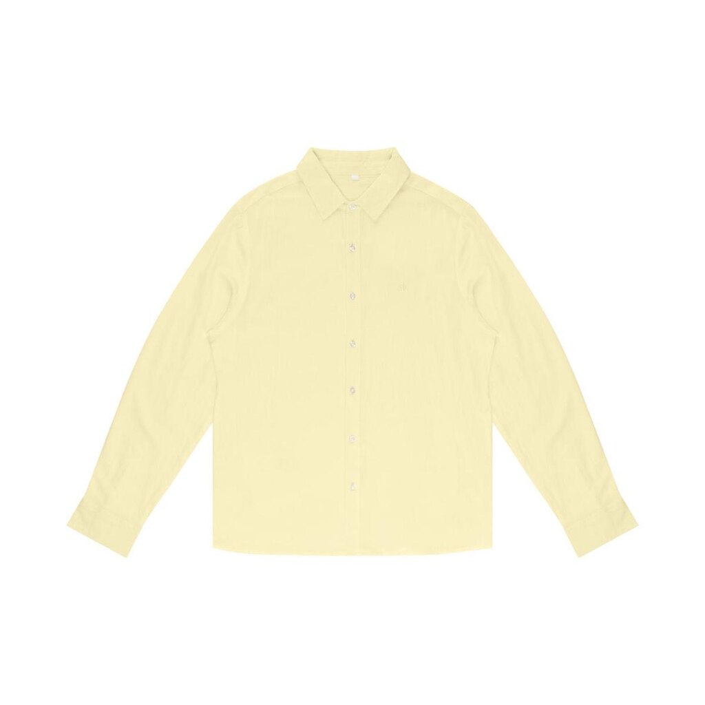 Camisa Masculina Social Tricoline Diametro Amarelo