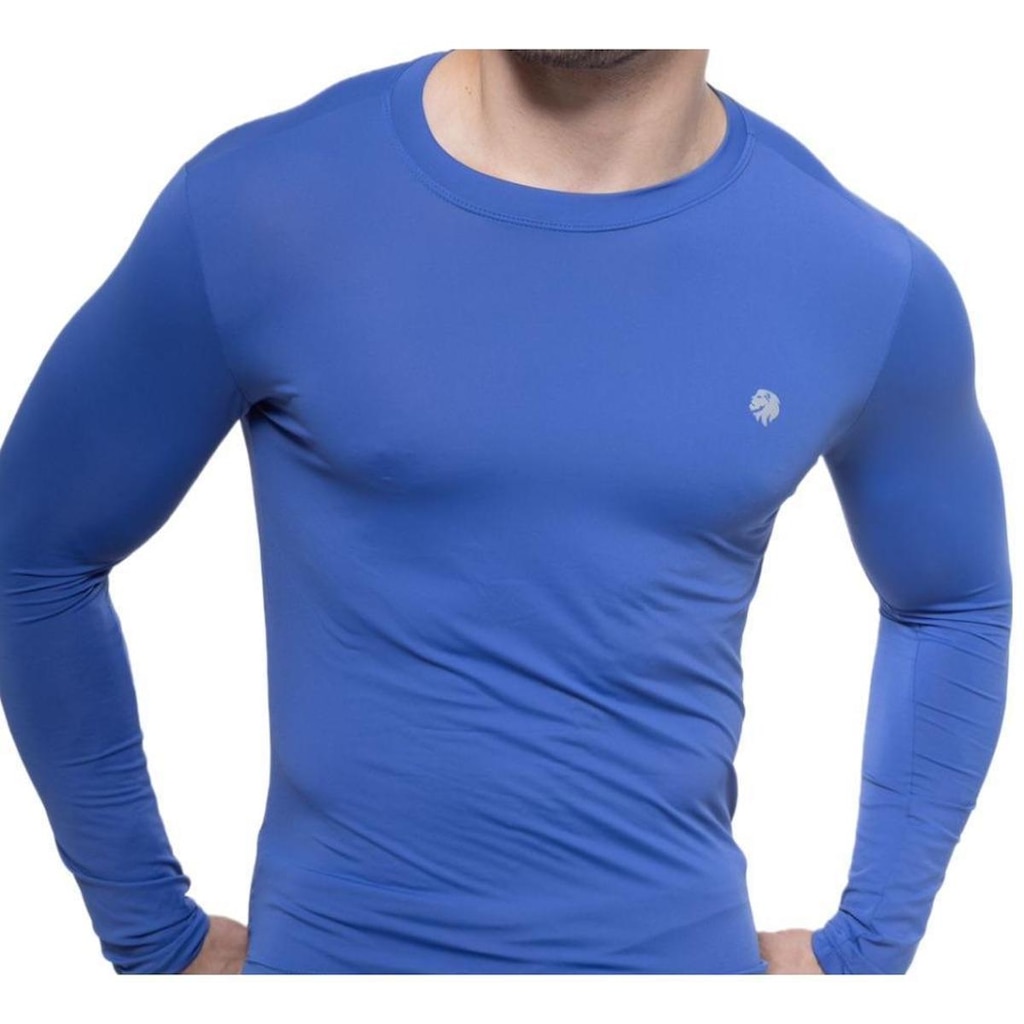 Camisa Masculina Térmica Manga Longa Com Proteção Uv 50+