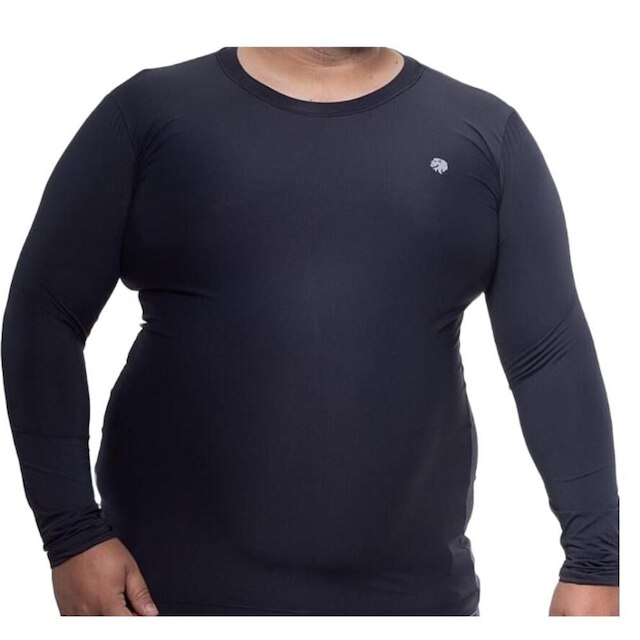 Camisa Masculina Térmica Plus Size Proteção Uv50 Manga Longa