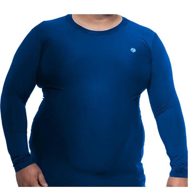 Camisa Masculina Térmica Plus Size Proteção Uv50 Manga Longa