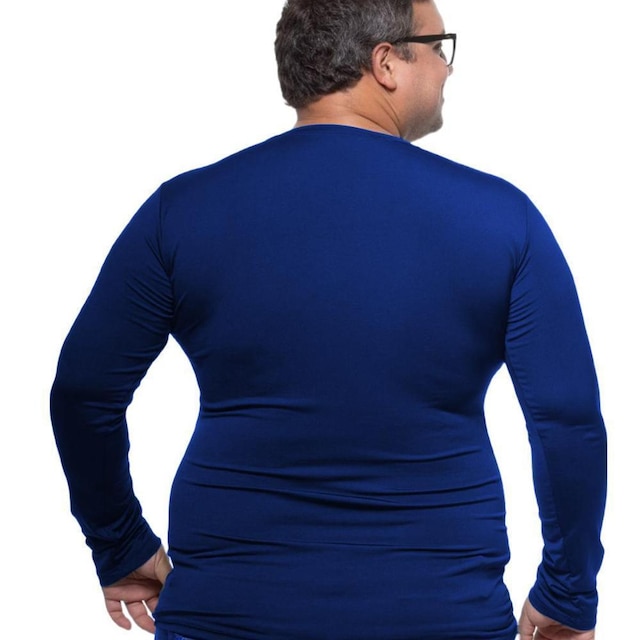 Camisa Masculina Térmica Plus Size Proteção Uv50 Manga Longa