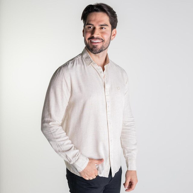 Camisa Masculina VersatiOld Viscose Areia