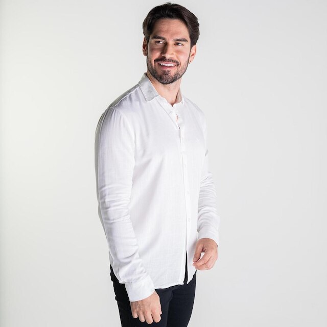 Camisa Masculina VersatiOld Viscose Branca