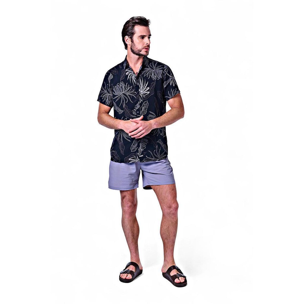 Camisa Masculina Viscose Estampa Tropical