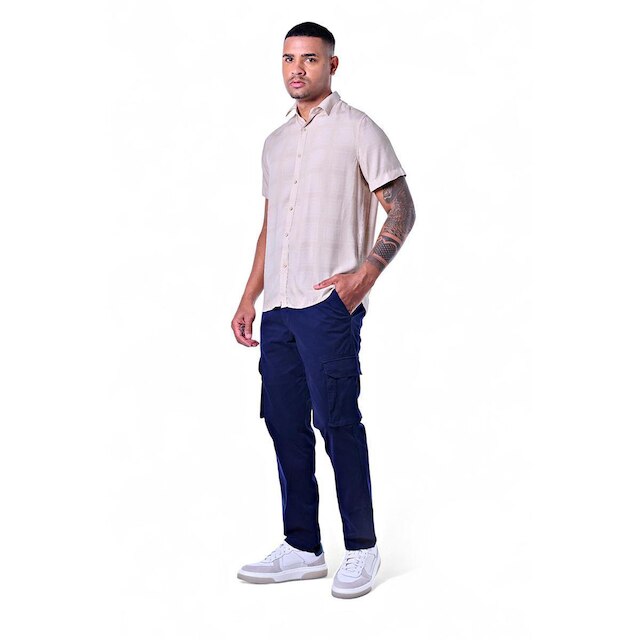 Camisa Masculina Viscose Maquinetada