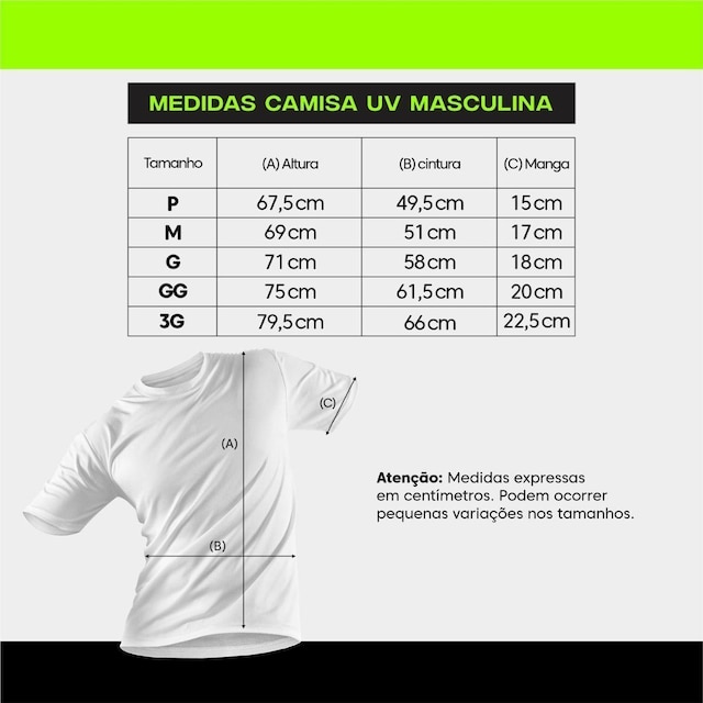 Camisa Masculino com Proteção Solar UV 50+ Camiseta Manga Curta