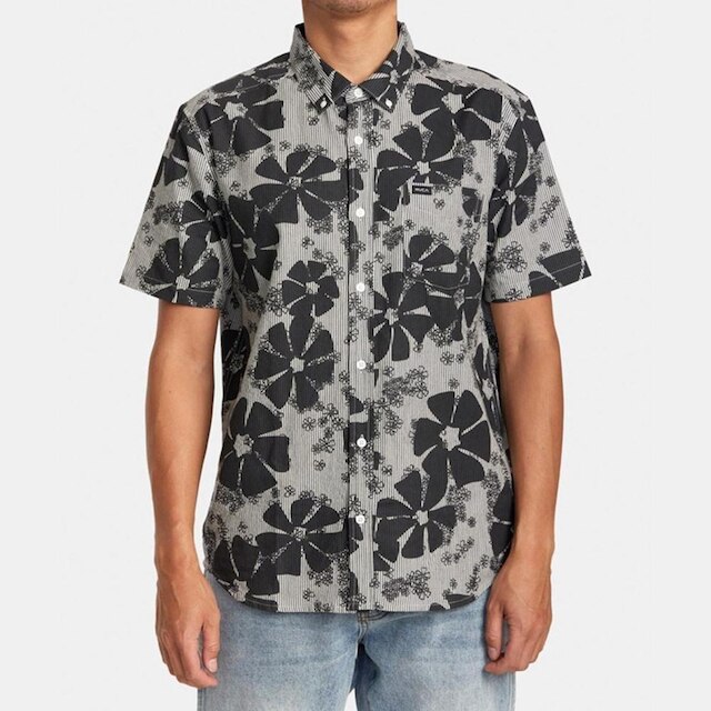 CAMISA M/C YOYOGI SEERSUCKER - BLACK - GG